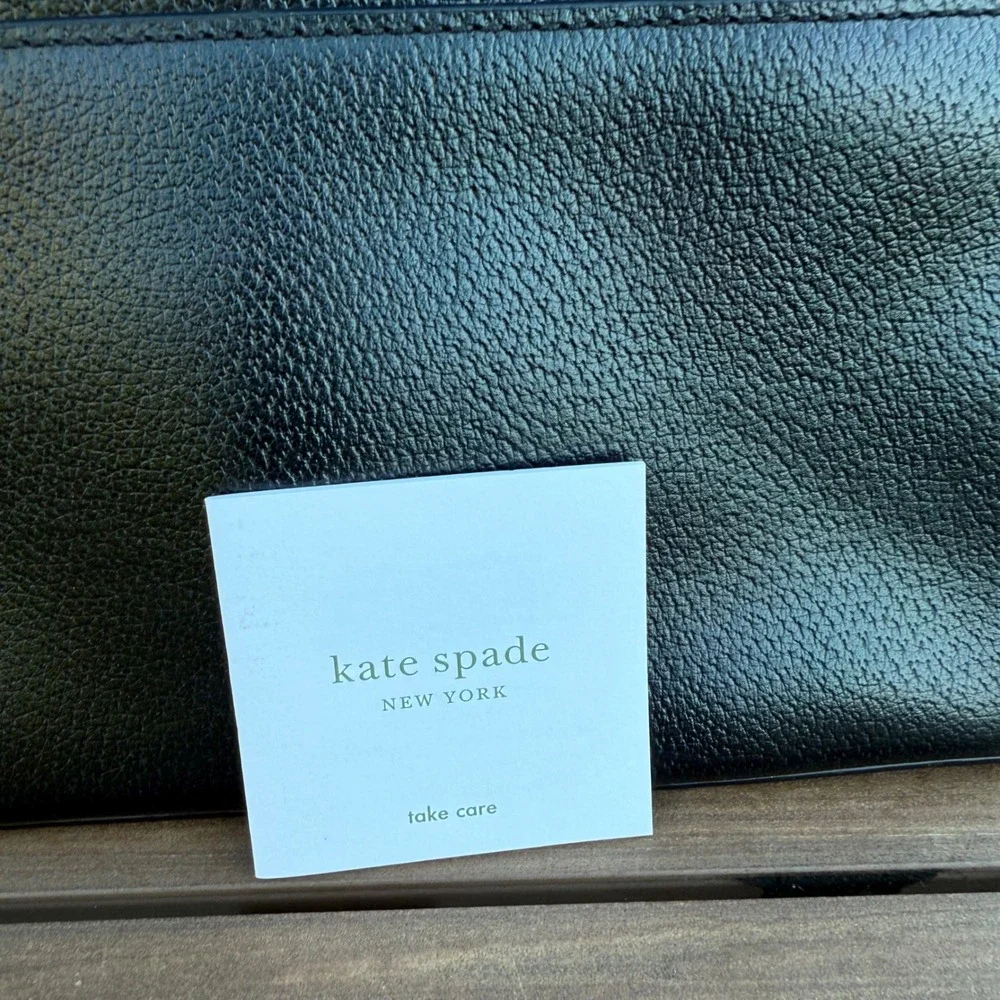 Kate Spade New York Black Leather Dome Satchel Shoulder‎ Bag WKRU6630